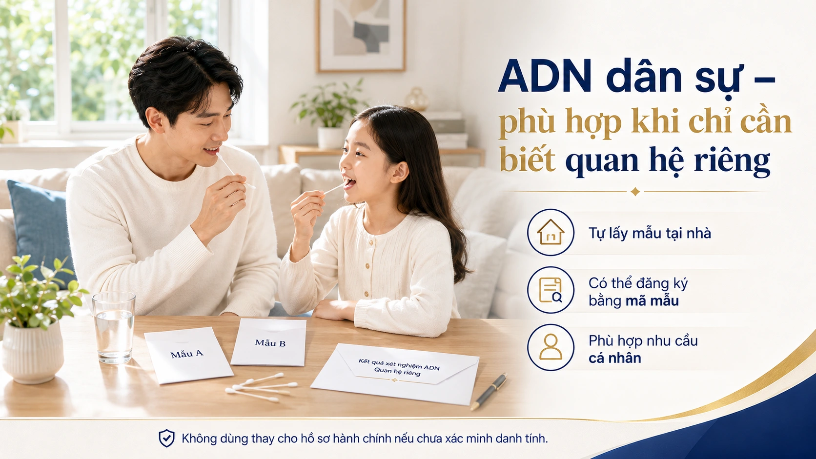 Minh họa cho chọn xét nghiệm dân sự khi