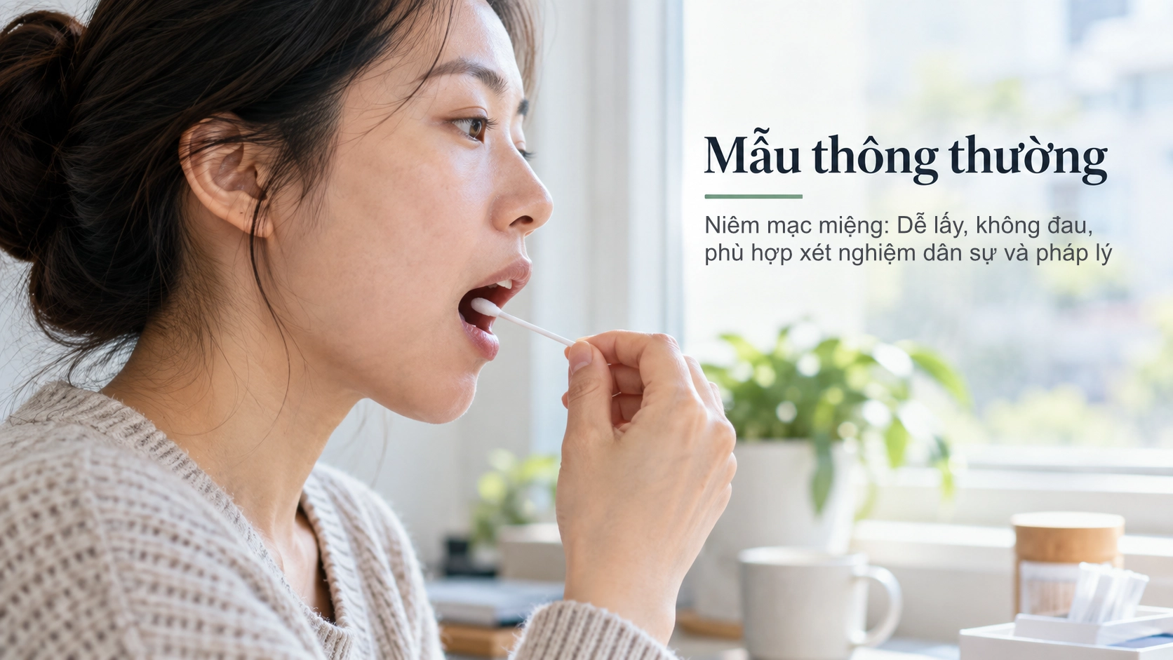 Lấy mẫu tế bào niêm mạc miệng để xét nghiệm ADN