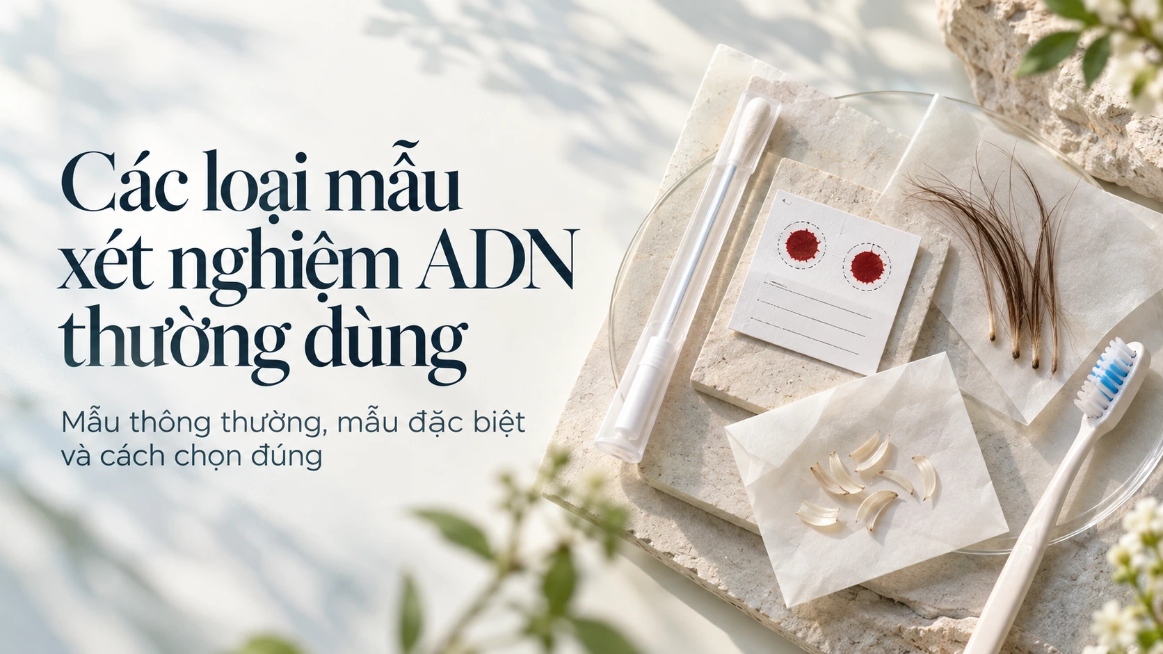 Các loại mẫu xét nghiệm ADN thường dùng, mẫu thông thường và mẫu đặc biệt