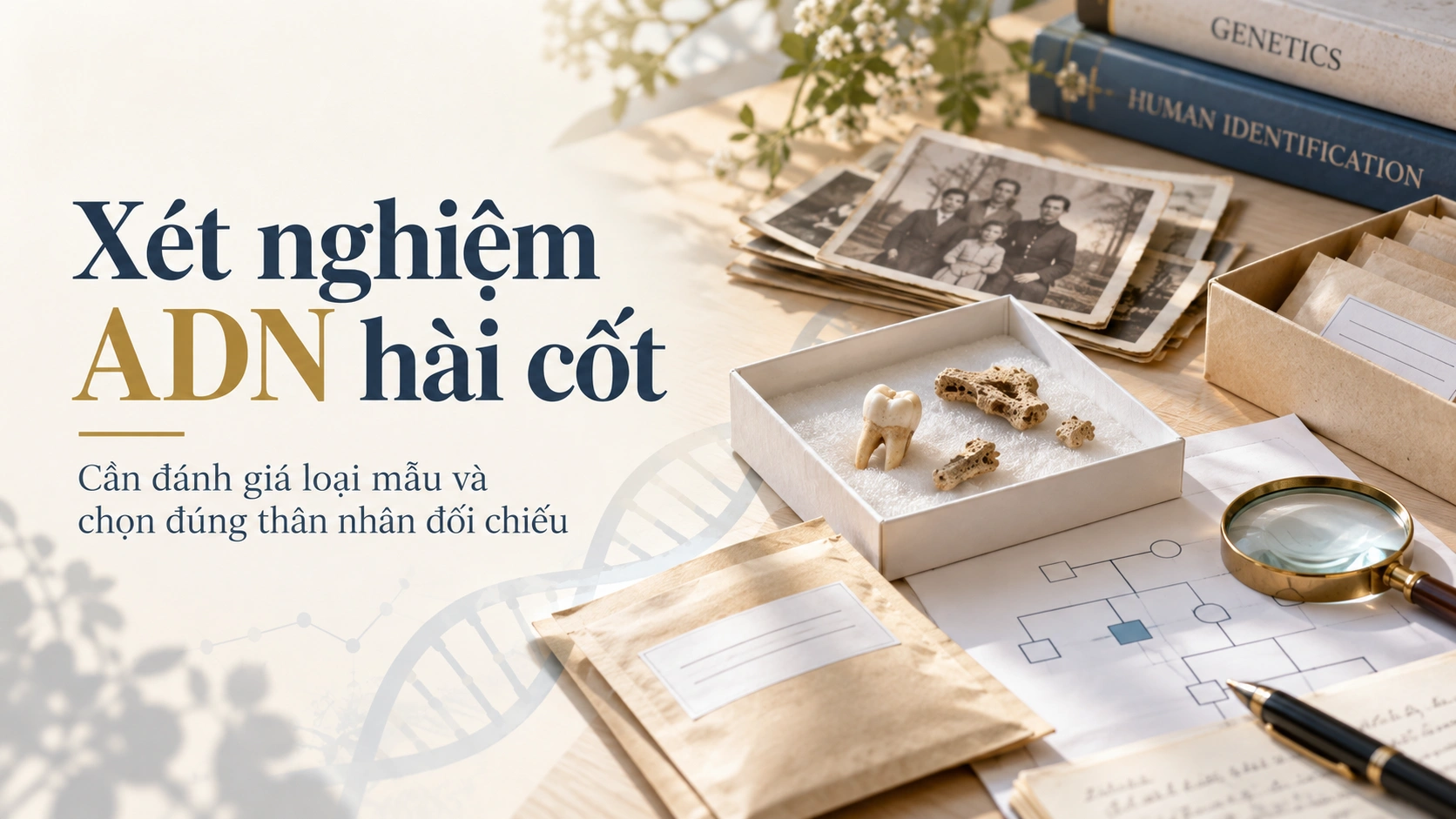 Xét nghiệm ADN hài cốt và lựa chọn thân nhân đối chiếu