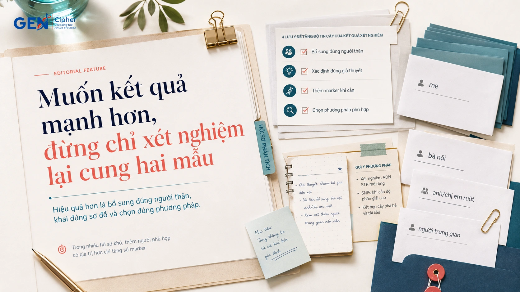 Bổ sung người thân phù hợp thay vì chỉ xét nghiệm lại cùng hai mẫu