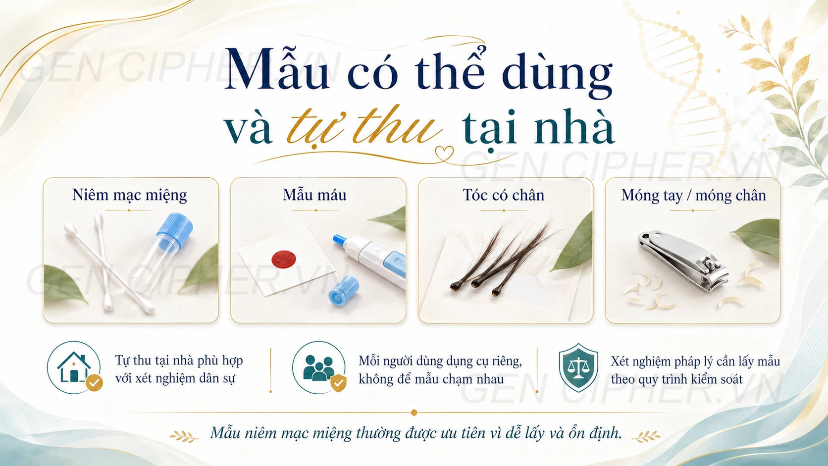 Thu mẫu ADN tại nhà