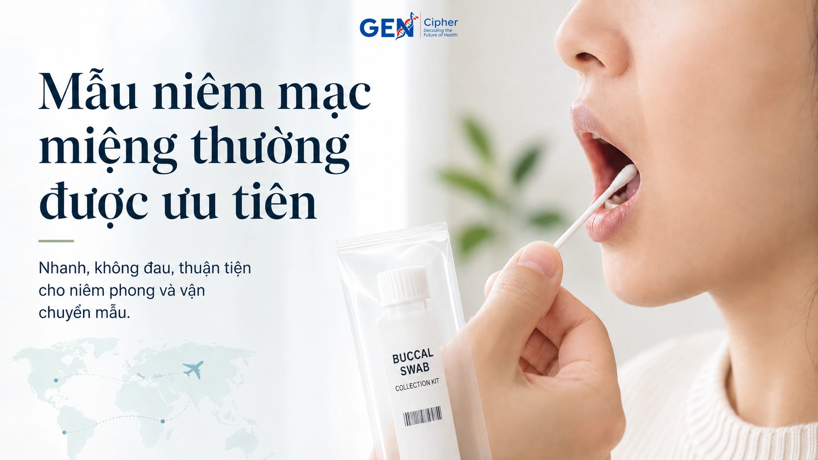 Thu mẫu niêm mạc miệng cho hồ sơ ADN có yếu tố nước ngoài