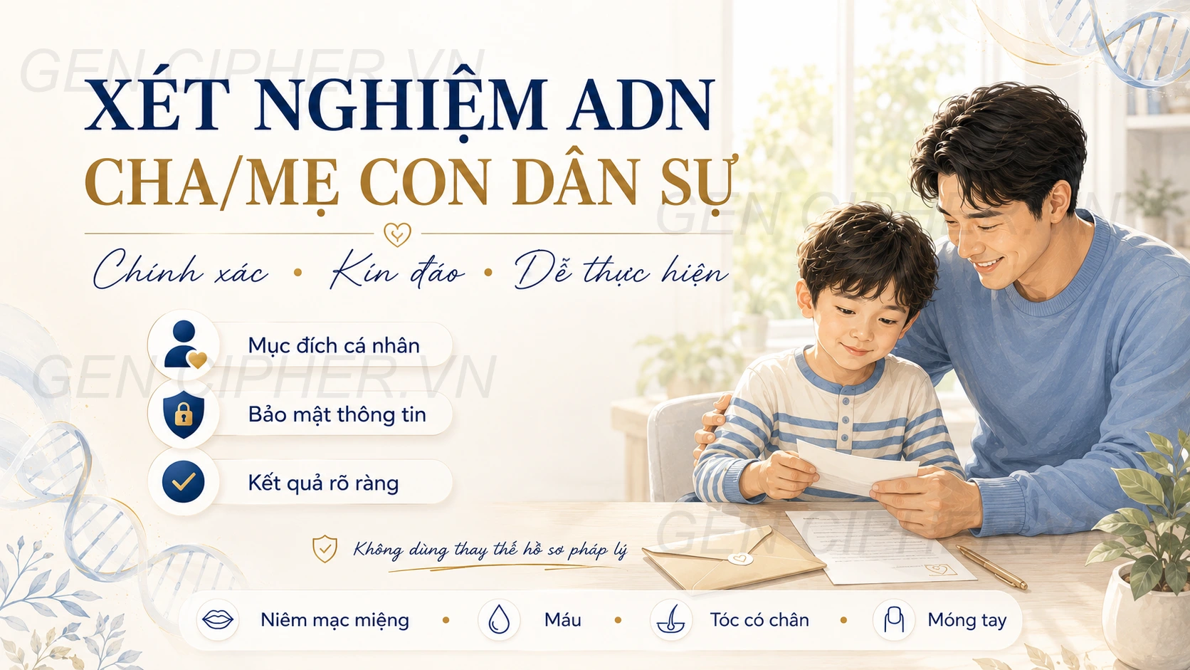 Dịch vụ xét nghiệm ADN cha mẹ con dân sự