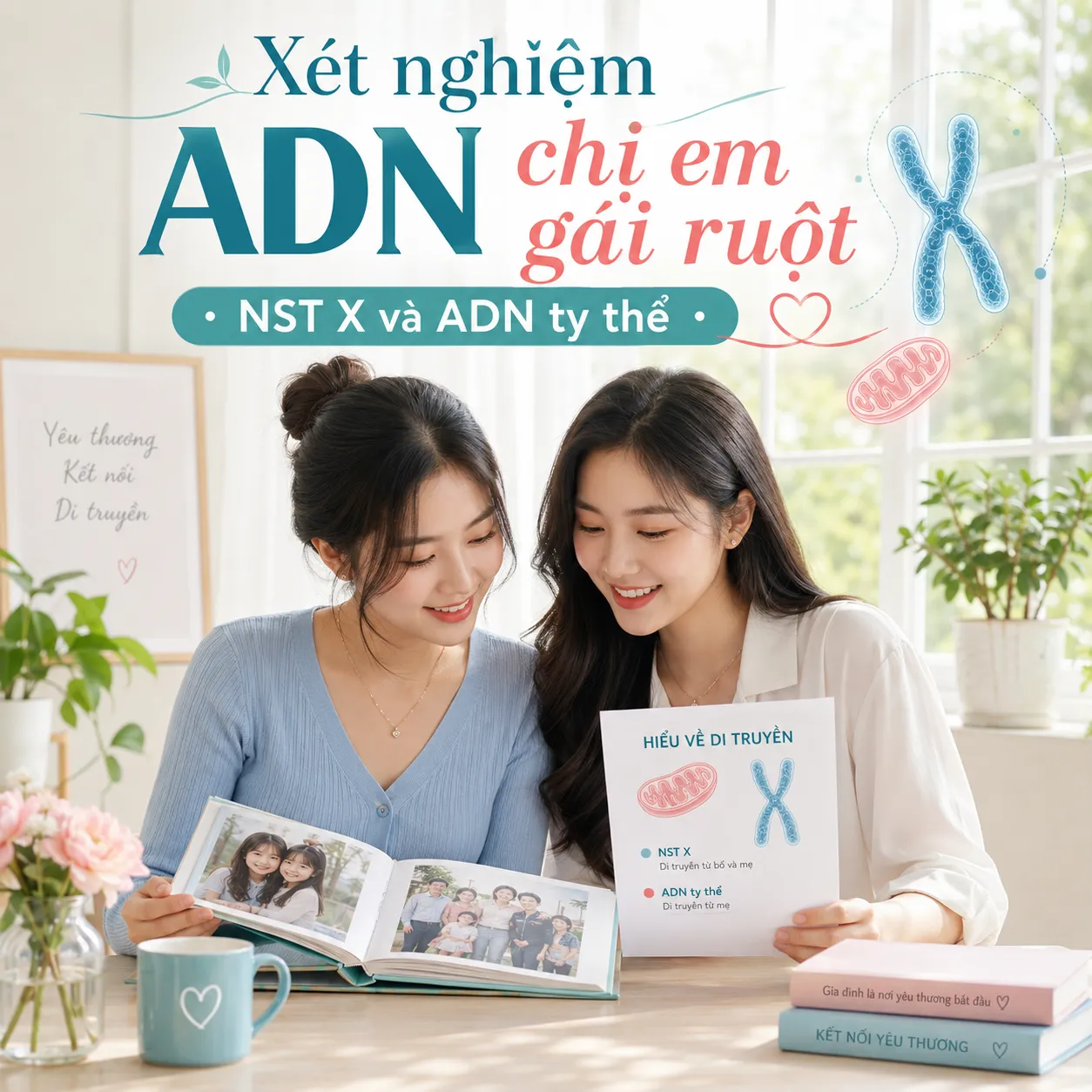 Xét nghiệm ADN chị em gái ruột: Xác định cùng cha, cùng mẹ