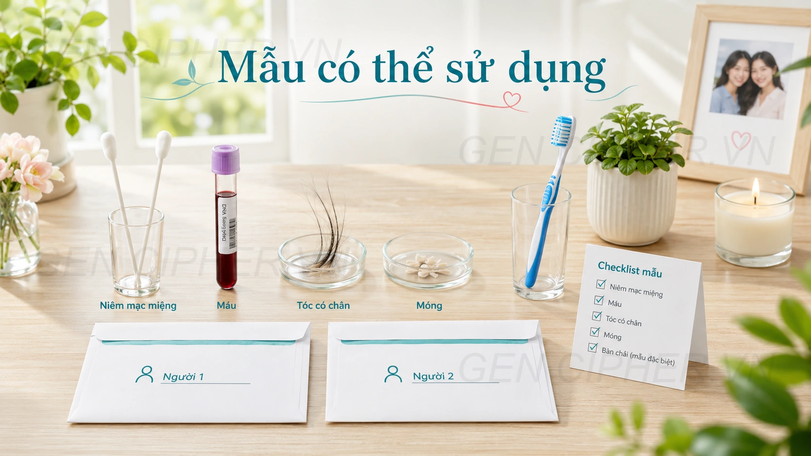 Các loại mẫu dùng cho xét nghiệm ADN chị em gái