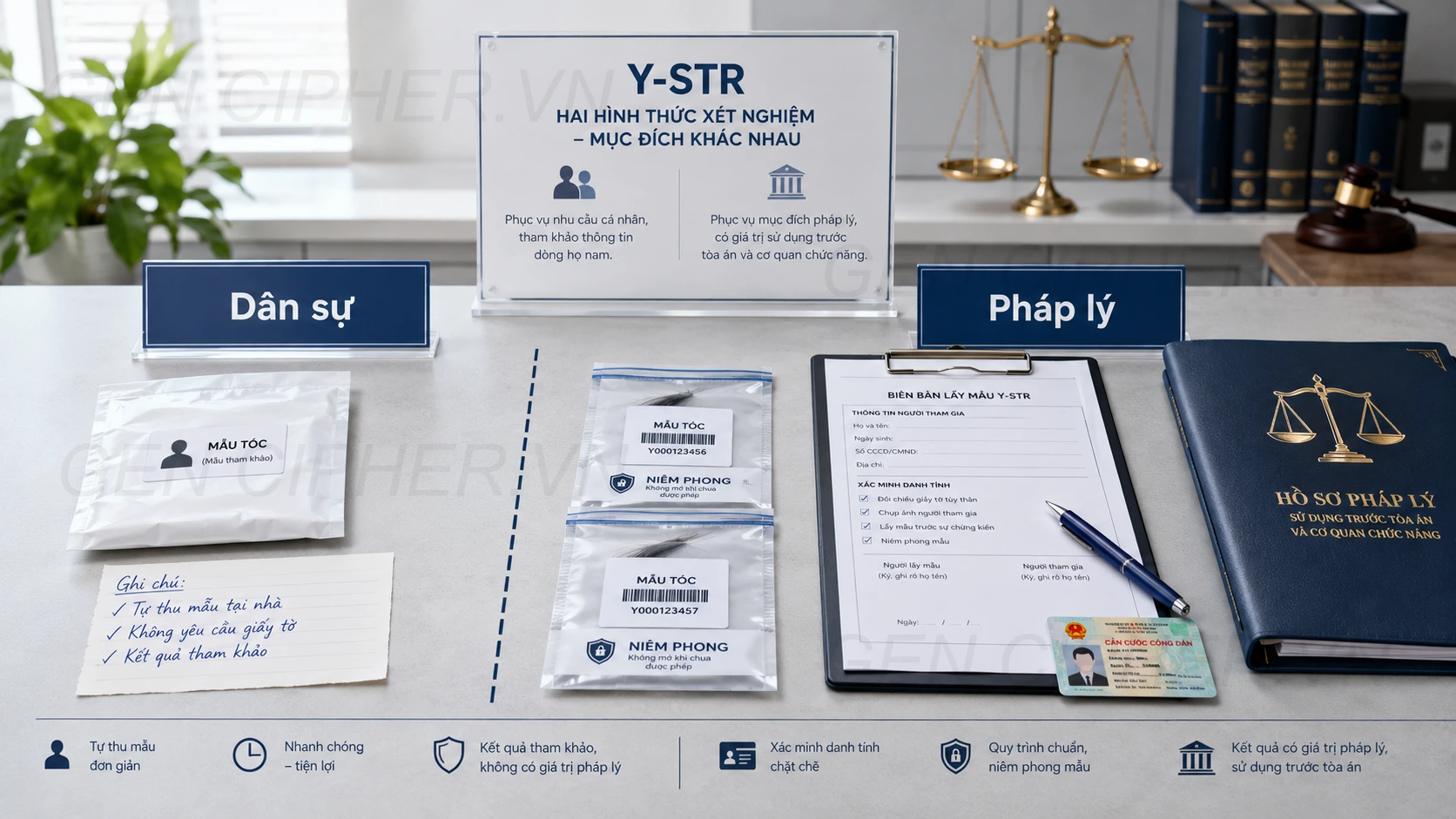 So sánh xét nghiệm ADN dân sự và pháp lý