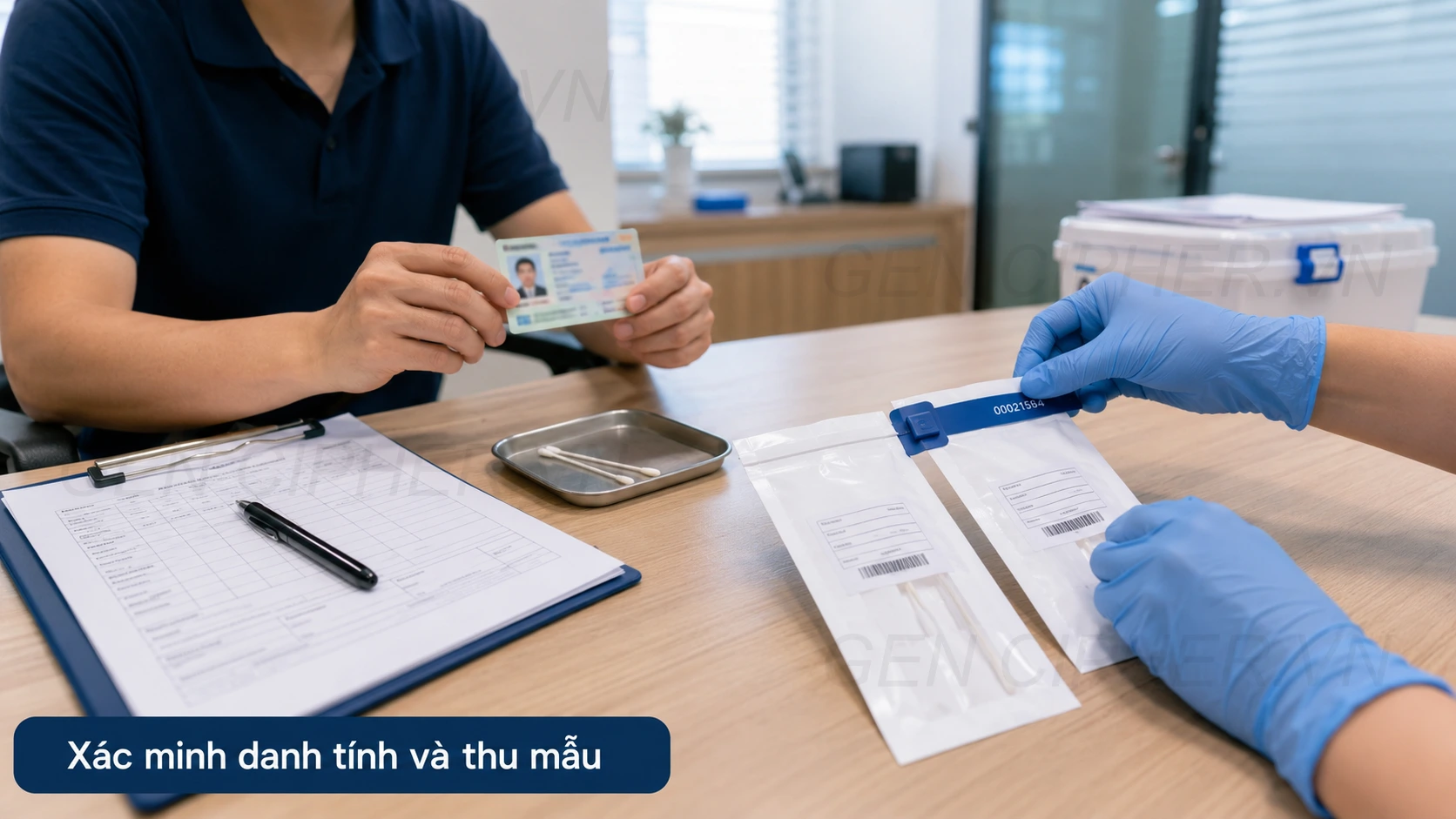Xác minh danh tính và thu mẫu ADN pháp lý