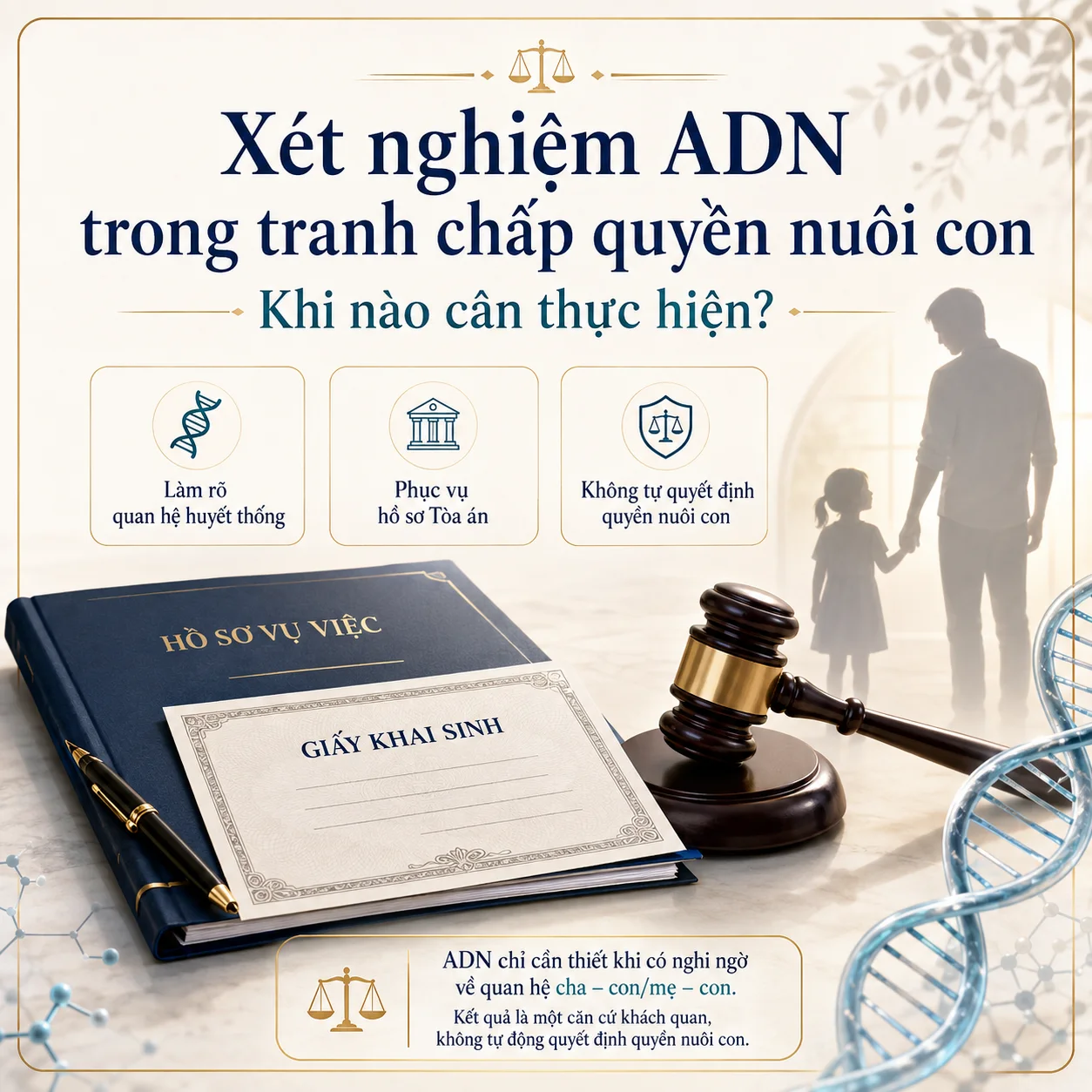 Xét nghiệm ADN khi tranh chấp quyền nuôi con: Khi nào cần thực hiện?