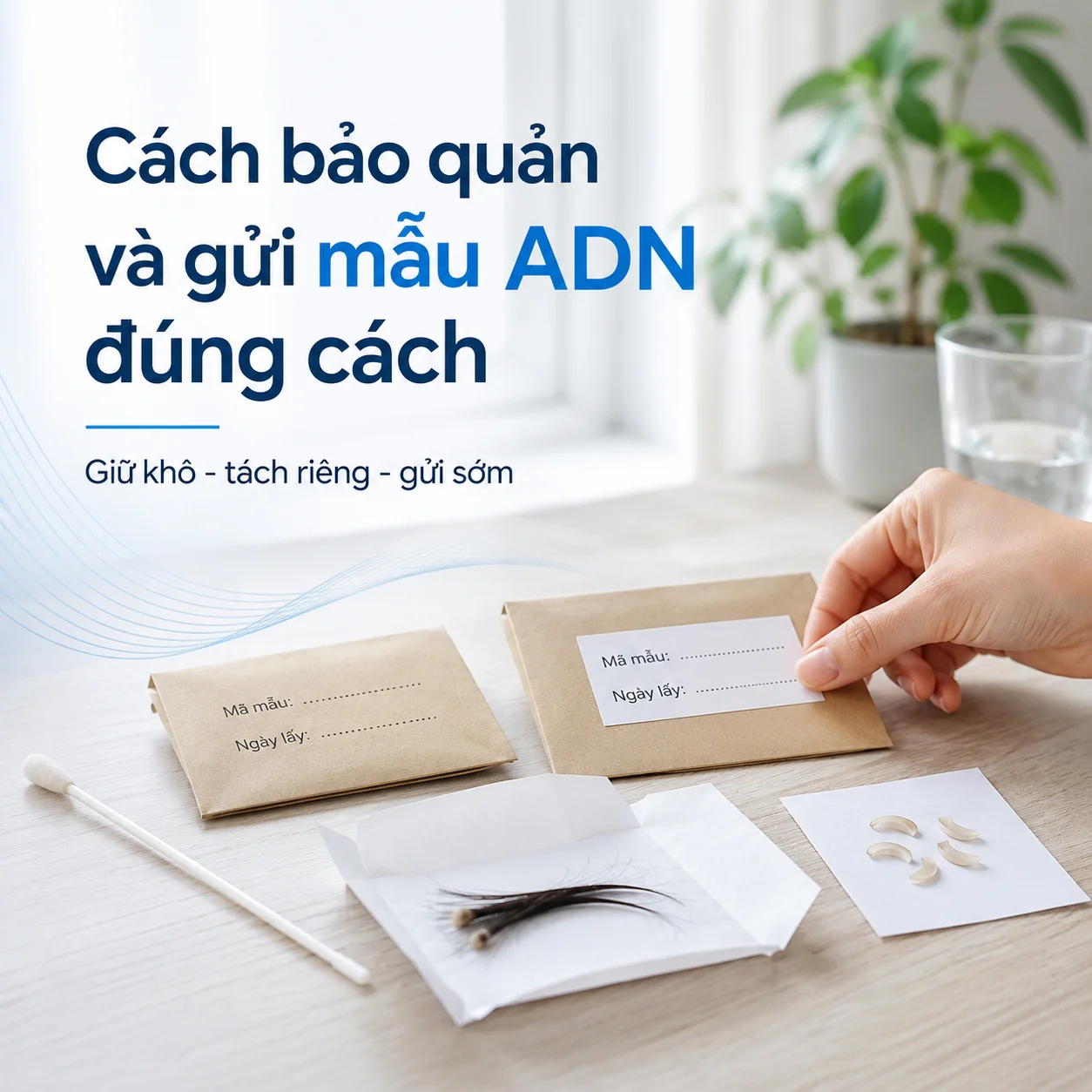 Cách bảo quản và gửi mẫu ADN đúng cách, tránh hỏng mẫu