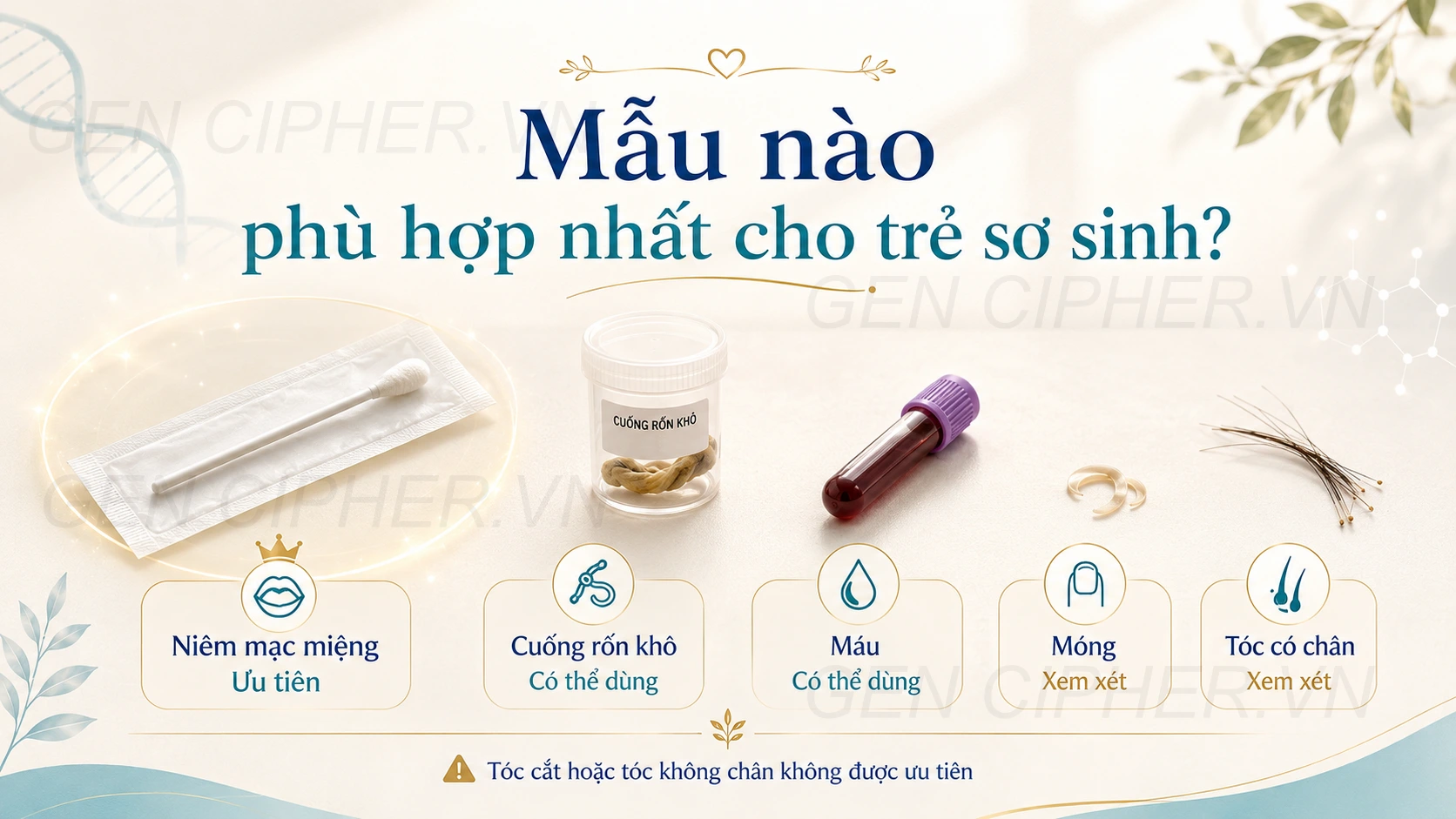 Minh họa cho mẫu nào phù hợp nhất cho trẻ sơ sinh?