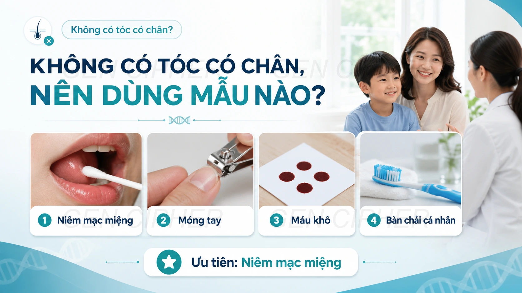 Minh họa cho không có tóc có chân thì nên dùng mẫu nào?
