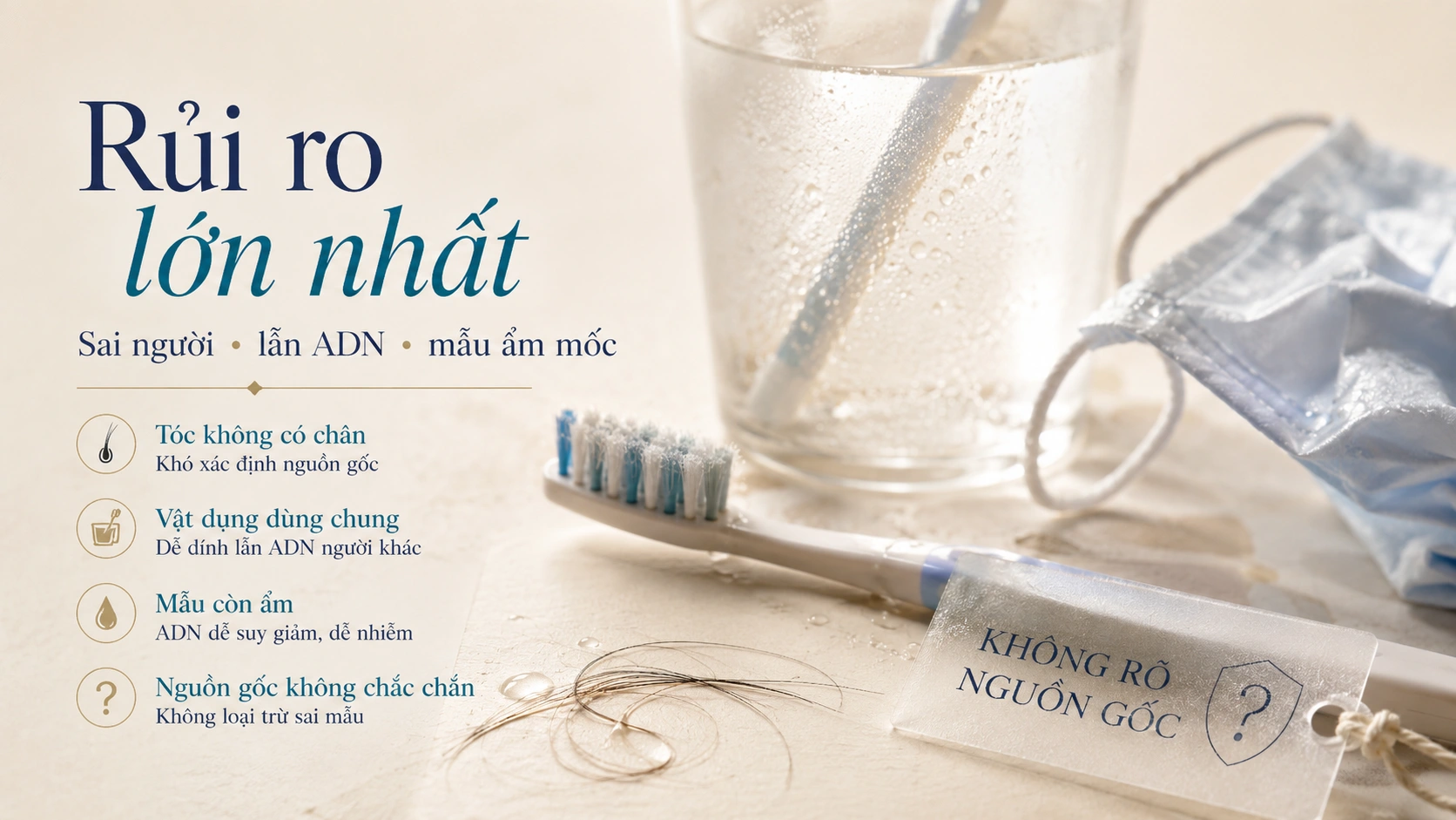 Những rủi ro lớn khi dùng mẫu ADN bí mật