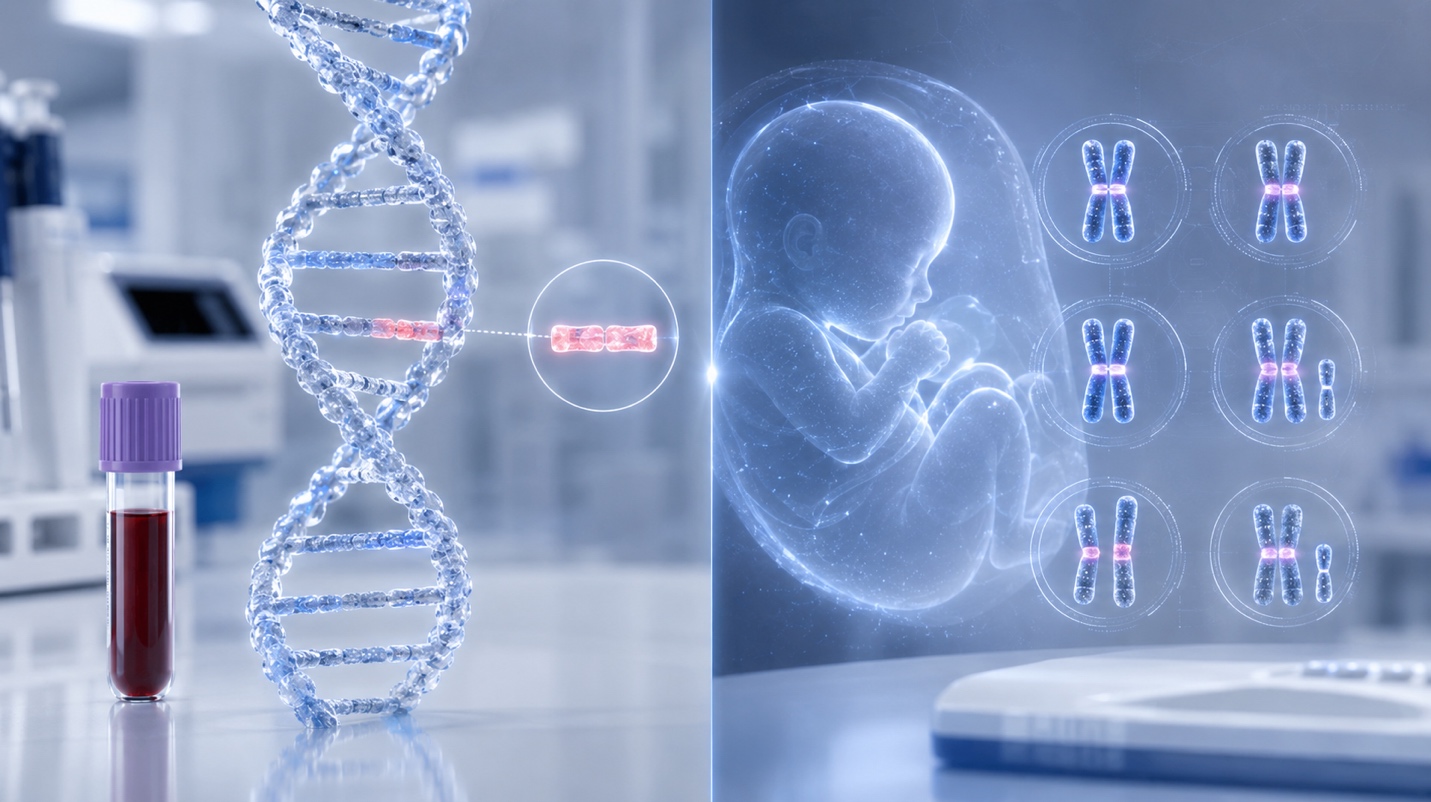Minh họa Xét nghiệm 28 gen lặn có thay thế NIPT không?
