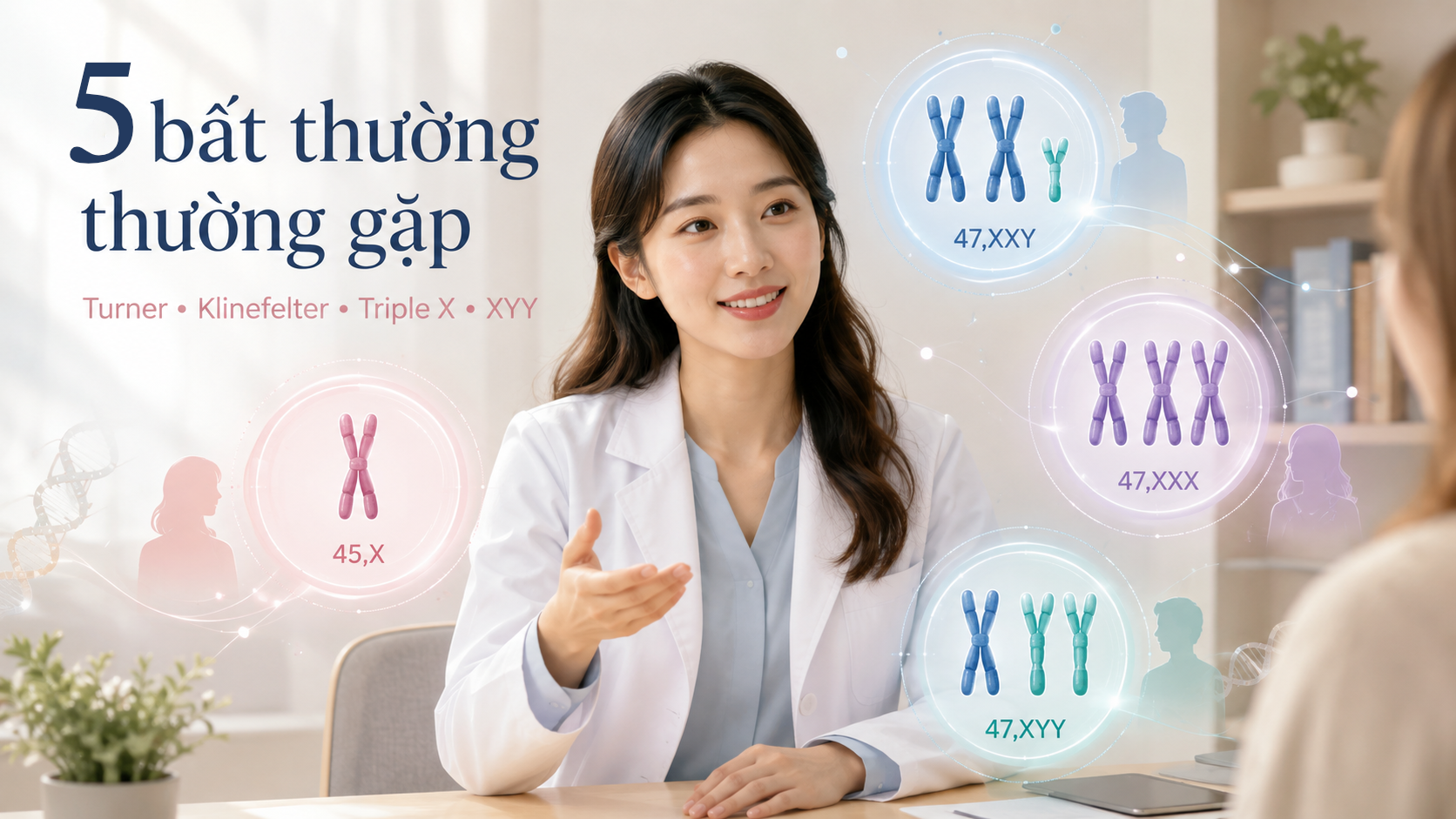 Minh họa các bất thường nhiễm sắc thể giới tính