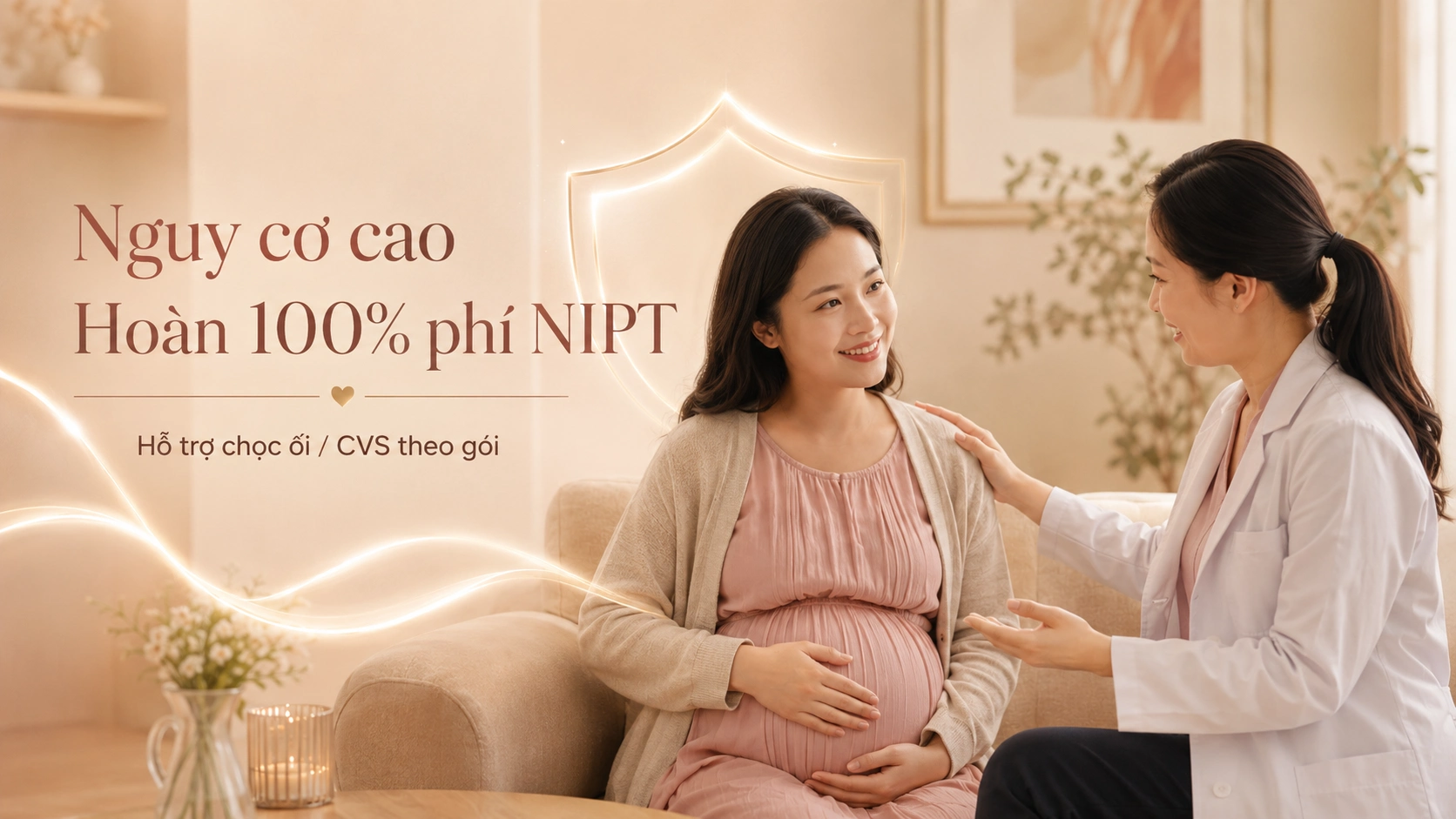 Minh họa chính sách hoàn phí NIPT khi nguy cơ cao