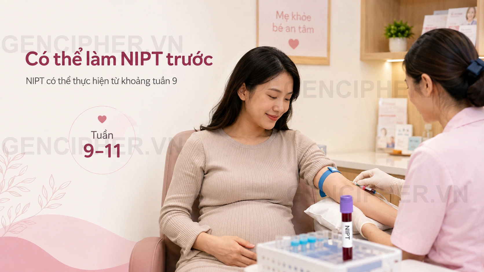 Minh họa Vì sao NIPT có thể làm trước siêu âm độ mờ da gáy?