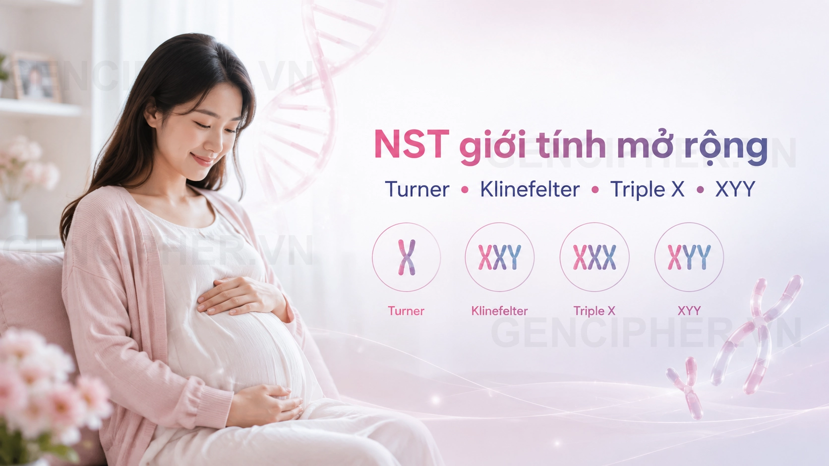 Minh họa 2. NIPT mở rộng: Bất thường Nhiễm sắc thể Giới tính (X/Y)
