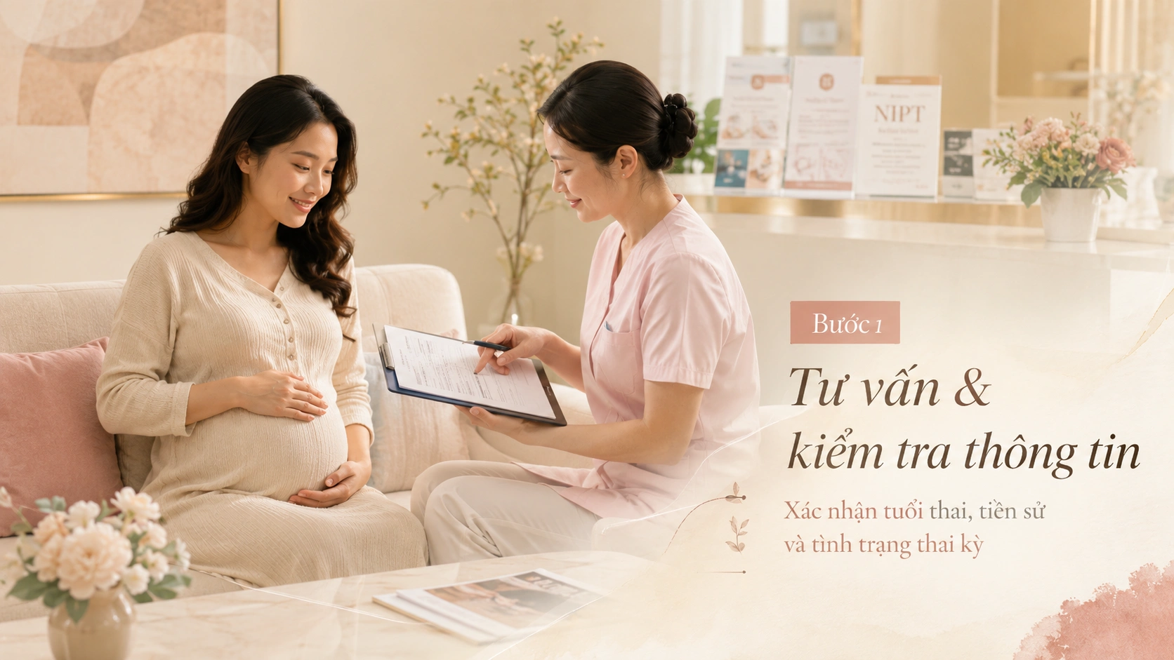 Minh họa Bước 1: Kiểm tra thông tin & Tư vấn trước khi lấy mẫu