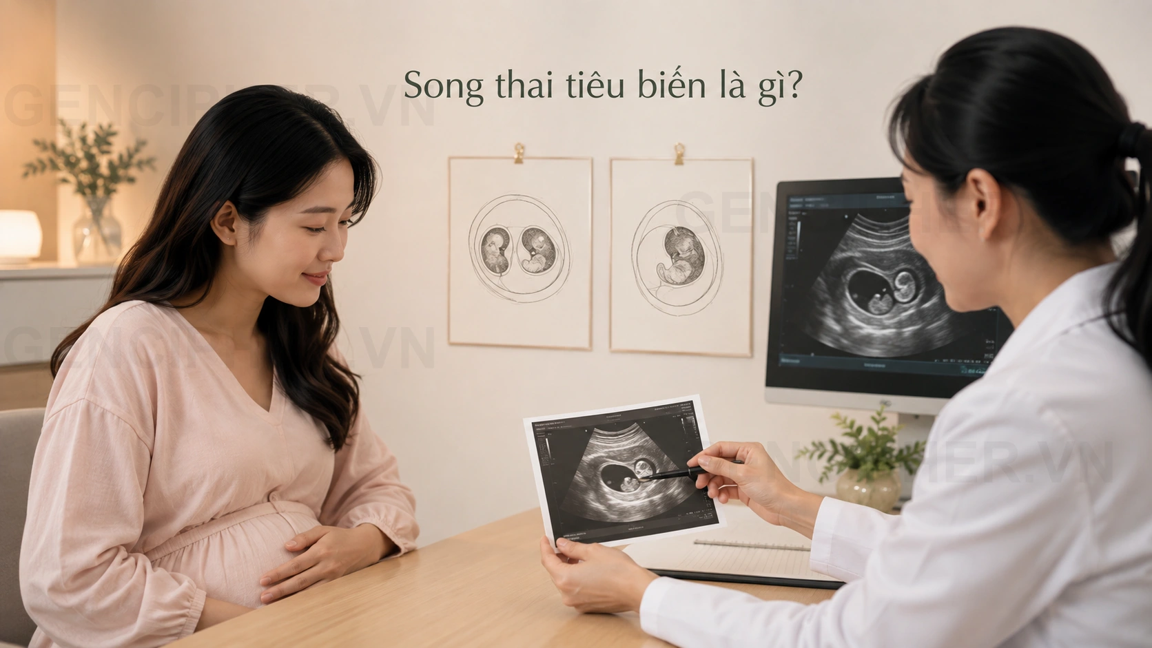 Minh họa 1. Song thai tiêu biến (Vanishing Twin) là gì?