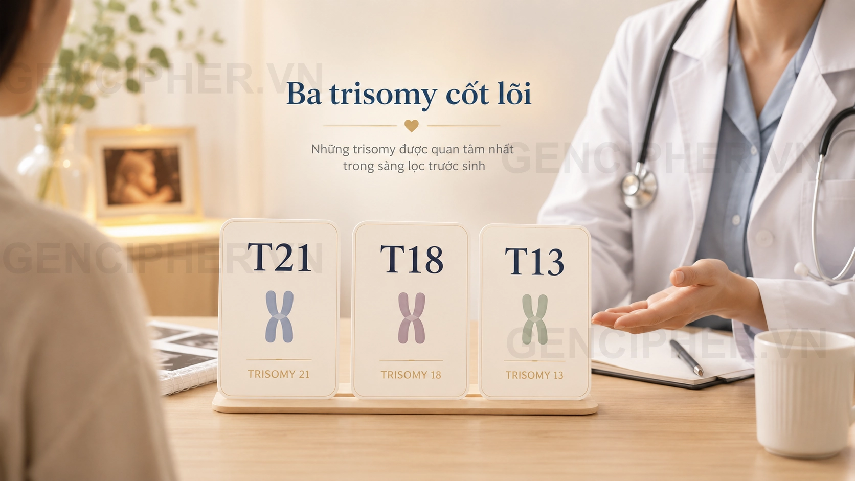 Minh họa 5. Đặc điểm y khoa của 3 Hội chứng Trisomy cốt lõi