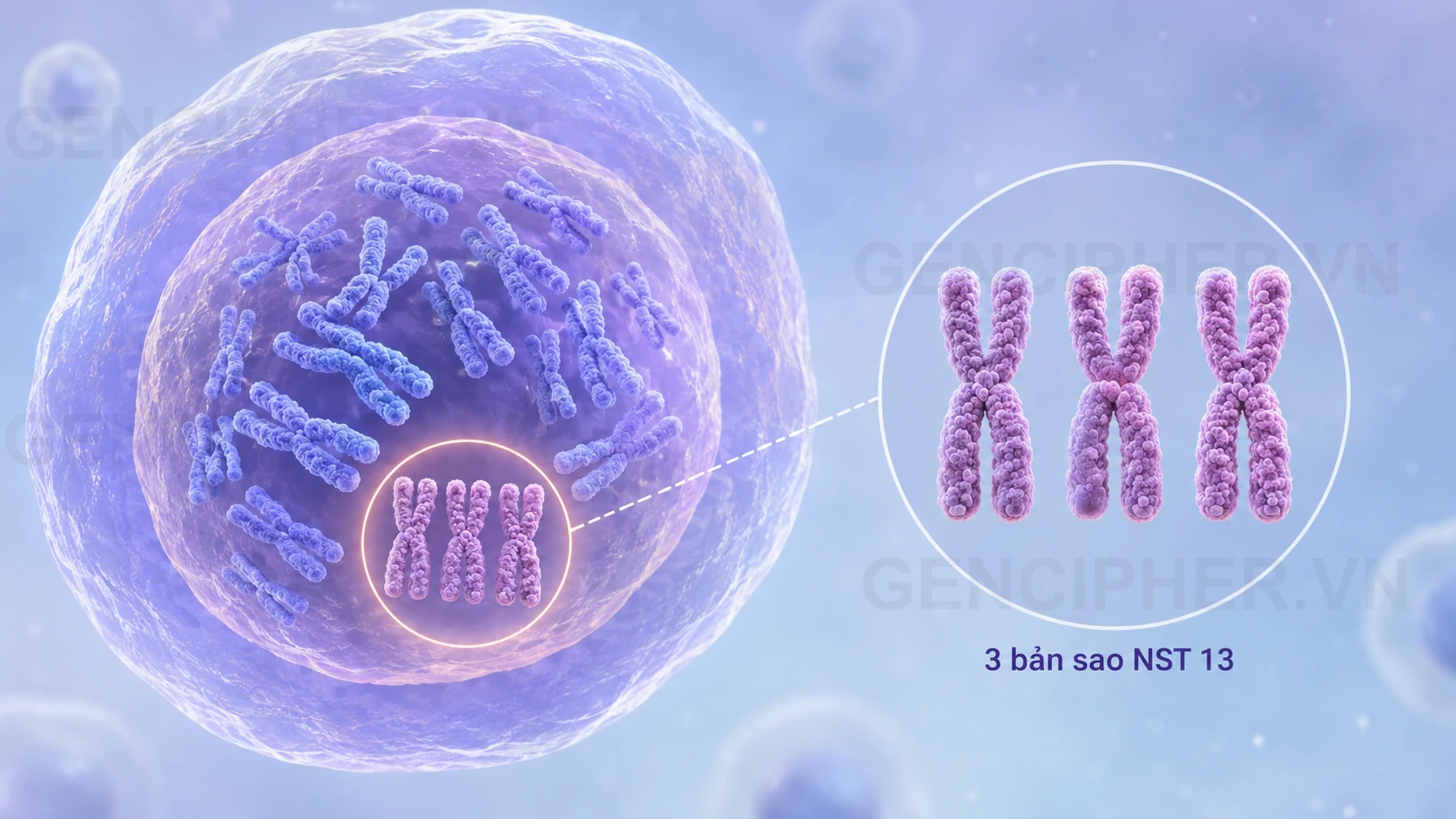 Minh họa 1. Trisomy 13 (Hội chứng Patau) hình thành như thế nào?