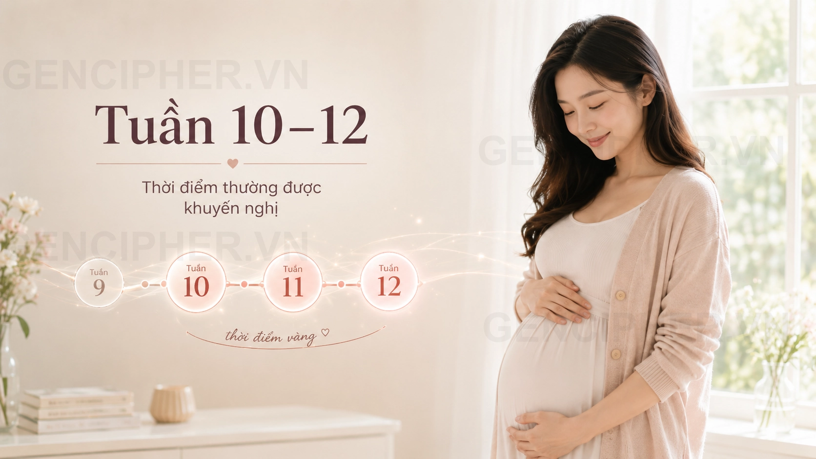 Minh họa 1. Vì sao NIPT thường bắt đầu từ tuần thứ 10?