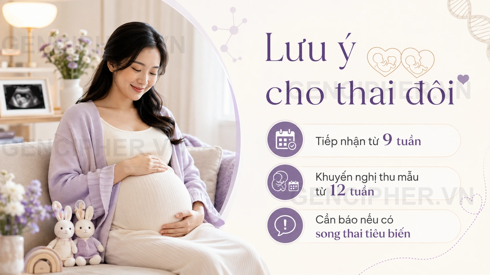 Minh họa Lưu ý quan trọng cho Thai phụ mang Song thai