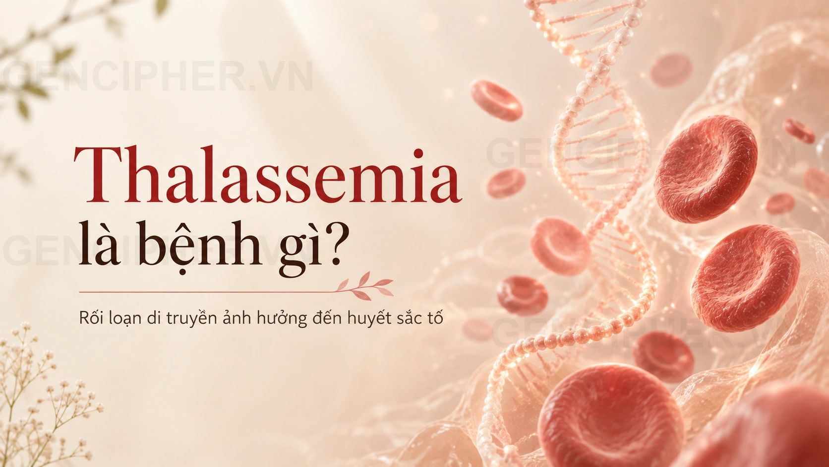 Minh họa 1. Phân loại Thalassemia & Đặc điểm di truyền